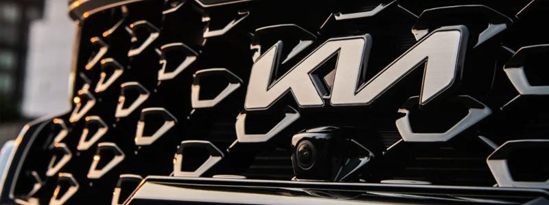 Car grille of a Kia vehicle